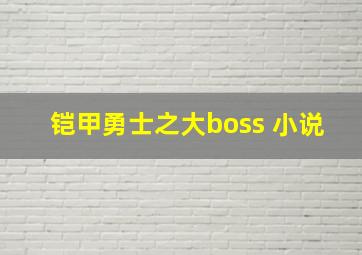 铠甲勇士之大boss 小说